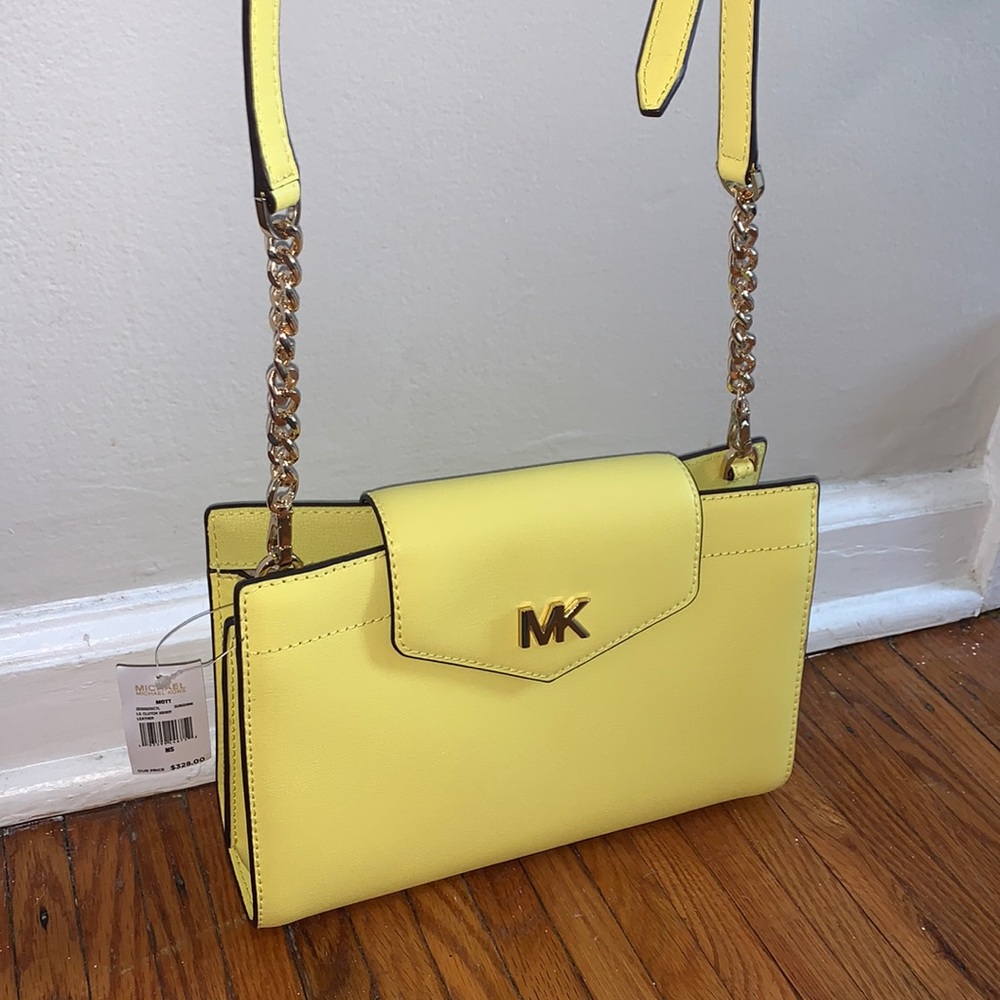 NWT Michael Kors Pastel Yellow Purse